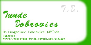 tunde dobrovics business card